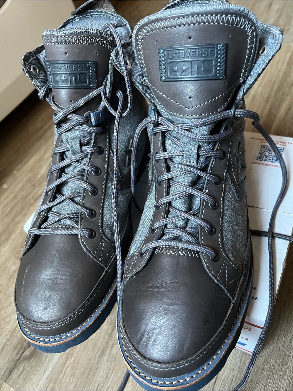 Converse CONS Pro Field Hi Boots Men’s US11 Leather Wool Gray NWOB